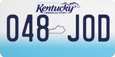 KY license plate 048JOD