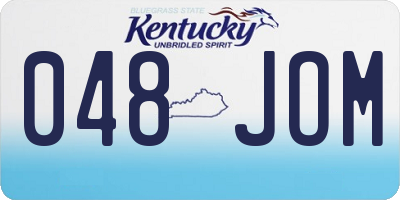KY license plate 048JOM