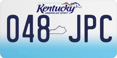 KY license plate 048JPC