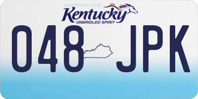 KY license plate 048JPK