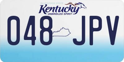 KY license plate 048JPV