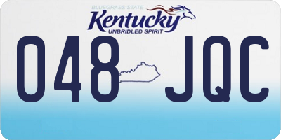KY license plate 048JQC