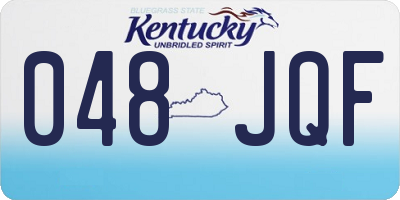 KY license plate 048JQF