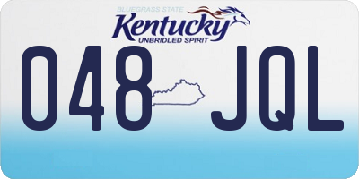 KY license plate 048JQL