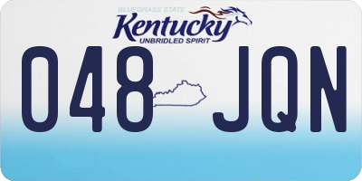 KY license plate 048JQN