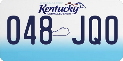 KY license plate 048JQO
