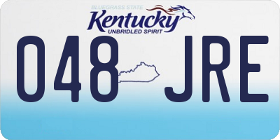 KY license plate 048JRE