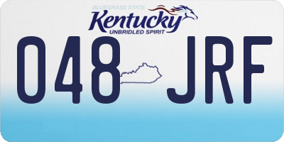 KY license plate 048JRF