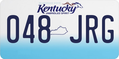 KY license plate 048JRG
