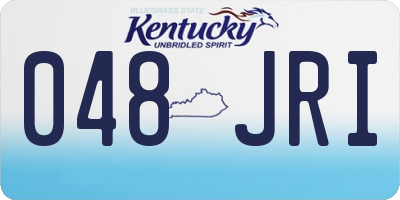 KY license plate 048JRI