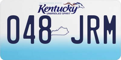 KY license plate 048JRM