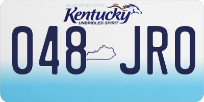 KY license plate 048JRO
