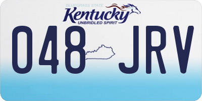 KY license plate 048JRV