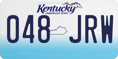 KY license plate 048JRW