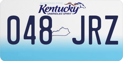 KY license plate 048JRZ
