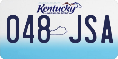 KY license plate 048JSA