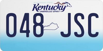 KY license plate 048JSC