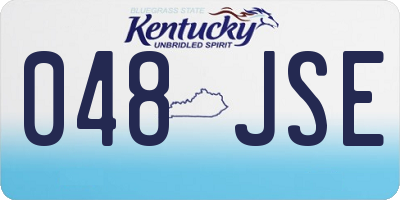 KY license plate 048JSE