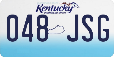 KY license plate 048JSG