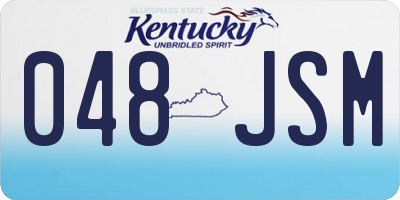 KY license plate 048JSM