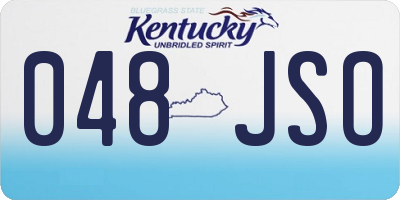 KY license plate 048JSO