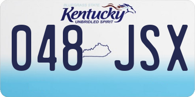 KY license plate 048JSX