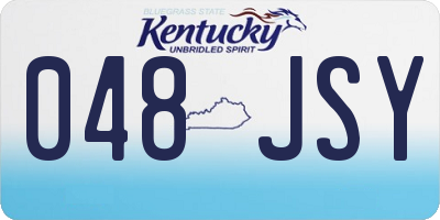 KY license plate 048JSY