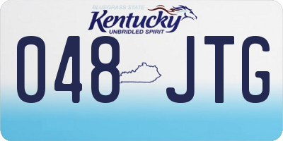 KY license plate 048JTG