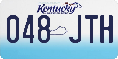 KY license plate 048JTH