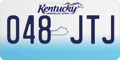 KY license plate 048JTJ