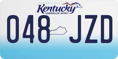 KY license plate 048JZD