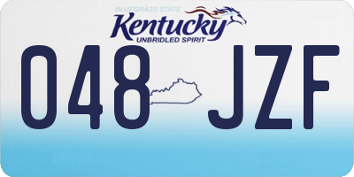 KY license plate 048JZF