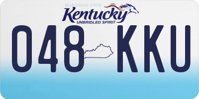 KY license plate 048KKU
