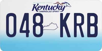 KY license plate 048KRB