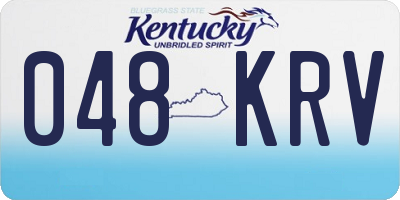 KY license plate 048KRV