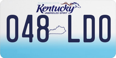 KY license plate 048LDO