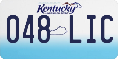 KY license plate 048LIC