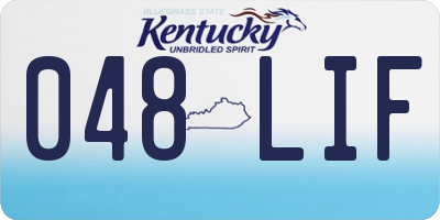 KY license plate 048LIF