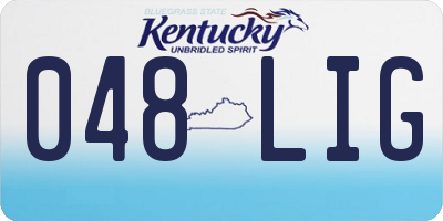 KY license plate 048LIG