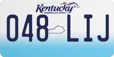 KY license plate 048LIJ