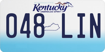 KY license plate 048LIN