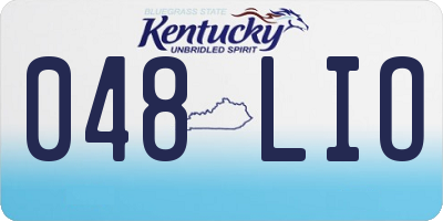 KY license plate 048LIO