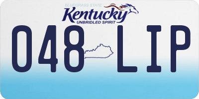 KY license plate 048LIP