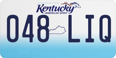 KY license plate 048LIQ