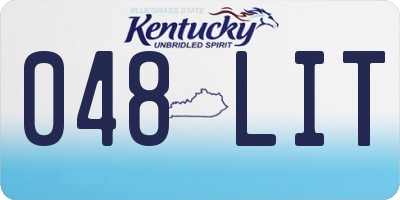 KY license plate 048LIT