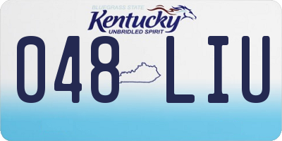 KY license plate 048LIU