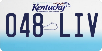 KY license plate 048LIV