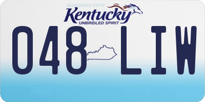 KY license plate 048LIW