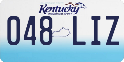 KY license plate 048LIZ