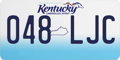 KY license plate 048LJC